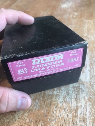 Dixon Lumber Crayons,  493,  Purple,  One Dozen,  Vintage 5