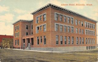 Ritzville Washington Adams Hotel Workers Lounging On Columns Stores 1911 Pc