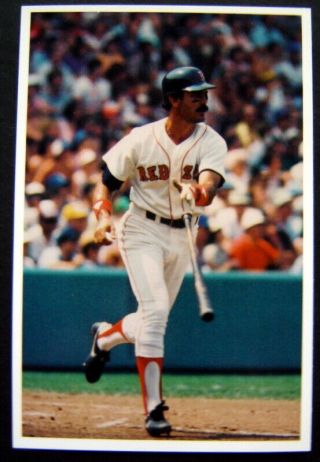 Boston Red Sox Baseball Postcard Dwight Evans 24 1987 Mini Pics Sports Action