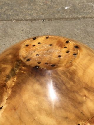Large PHILIP MOULTHROP Turned Wood Bowl Ash Leaf Maple Ed 14x12 6
