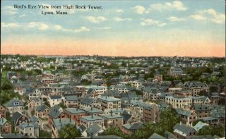 Lynn Massachusetts Seen From High Rock Tower C1910 Postcard