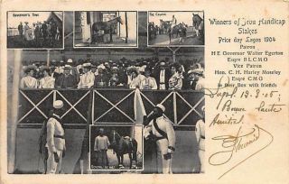 Nigeria - Lagos - Winners Of Jebu Handicap Stakes,  Price Day Lagos 1904.
