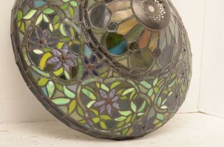 Tiffany Style Lamp Shade Intricate detailed Stained Glass Jeweled 13 