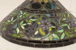 Tiffany Style Lamp Shade Intricate detailed Stained Glass Jeweled 13 