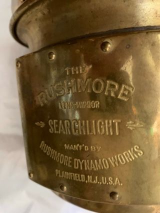 7 1/2  diameter Rushmore headlamps,  acetylene or carbide all brass 12