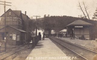 Hollsopple Pa B&o Railroad Rr Depot Somerset County Rppc