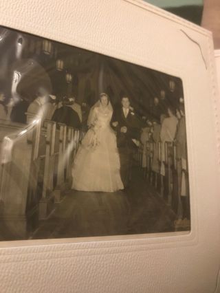 Vintage Antique 1950s Professional Wedding Photo Album Black & White Pictures 3