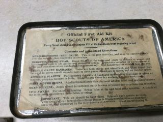 1928 Official Boy Scout First Aid Kit by Bauer & Black W/Contents 2
