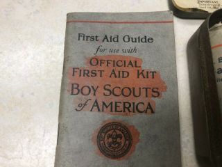 1928 Official Boy Scout First Aid Kit by Bauer & Black W/Contents 3