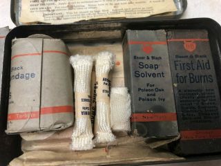 1928 Official Boy Scout First Aid Kit by Bauer & Black W/Contents 4