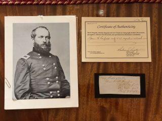 20th President of the United States James Garfield - Inscription and Signature 3