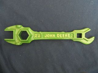 Antique Rare Z2 John Deere 10 - 1/2 Inch Implement Tractor 4 Way Wrench Scarce