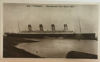 Rare Real Photograph Postcard Posted April 1912 White Star Line Rms Olympic
