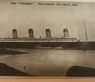 Rare Real Photograph Postcard Posted April 1912 White Star Line RMS Olympic 2