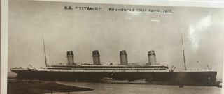 Rare Real Photograph Postcard Posted April 1912 White Star Line RMS Olympic 3