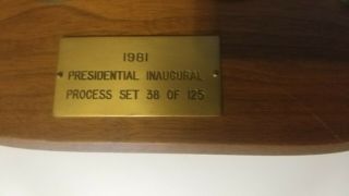 President Ronald Reagan 1981 Inaugural Process Set (8) Bronze 38/125 2