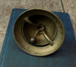 Vintage Ornate Brass Hotel Lobby Service Desk Counter Reception Call Bell 3