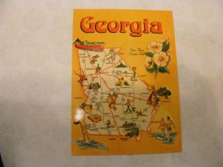 Vintage Postcard Of The State Of Georgia