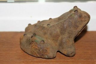 Antique Vintage Hubley? Cast Iron Frog Toad Doorstop