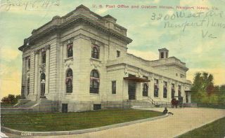Db Postcard 1912,  Us Post Office And Customs House,  Newport News,  Va
