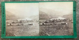 1860s Lytton B.  C.  Canada Stereoview Birdseye View Of Lytton By R Maynard