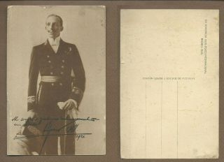 1926 King Of Spain Alfonso Xiii Hand Signed Autograph For International Congress