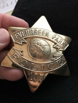 EVERGREEN PARK POLICE PIE PLATE 105 (Gold Toned) 6