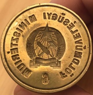Old Antique Soviet Cccp Brass Seal Wax Pigeon Gilt