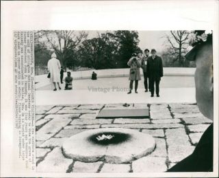 1967 Wire Photo President Jfk John F Kennedy Wa Arlington Cemetery Grave 8x10