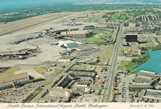 Seattle Tacoma Airport Seatac Seattle Washington Postcard 1970 