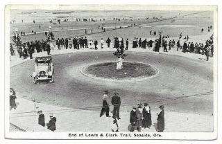 Wb Postcard,  The End Of Lewis & Clark Trail,  Seaside,  Oregon