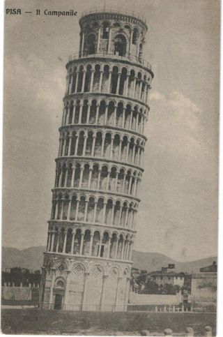 Leaning Tower Of Pisa Italy 1910