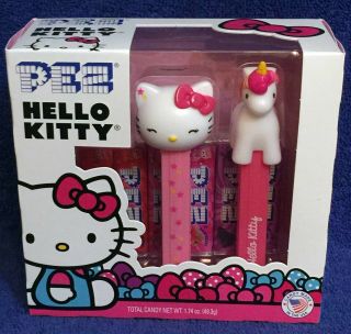 Pez Candy Dispenser: Sanrio Hello Kitty 2019 - Two In Package Box Unicorn