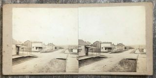 1871 Victoria B.  C.  Canada Stereoview Corner Of Johnson & Douglas Sts R Maynard
