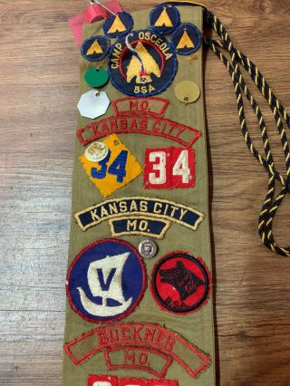 Boy Scout Merit Badge Sash 1950’s Boy Scout 2