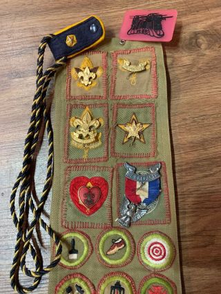 Boy Scout Merit Badge Sash 1950’s Boy Scout 6