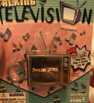 Vintage Talking Television Novelty Keychain The Twilight Zone 1999