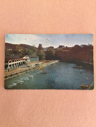 Vintage Postcard Rock Lake Swimming Pool Charleston.