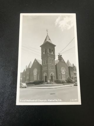 Vintage Rppc 1959 First Methodist Church Marietta Georgia