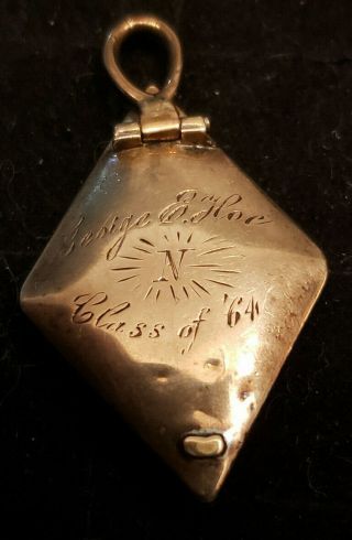 1864 Delta Kappa Epsilon Badge - 3.  64 Grams - Nu Chapter - Ships 3