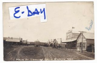 1913 Rppc Berwyn Ne Pioneer Street Gazebo Vintage Photo Postcard Nebraska Rare