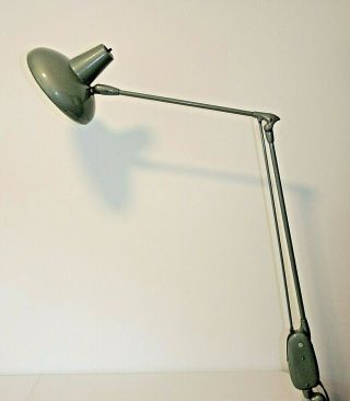 Vintage Industrial Dazor Floating Desk Lamp Round Head Architects Drafting Table