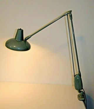 Vintage Industrial DAZOR FLOATING DESK LAMP Round Head Architects Drafting Table 2