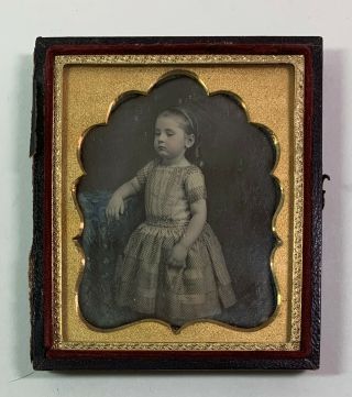 1/6th Plate Daguerreotype - Young Little Girl - Studio Pose - Sixth - 1/6