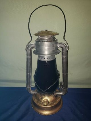 Antique Dietz Copper Fount No.  2 Blizzard Railroad/barn Kerosene Oil Lantern Lamp