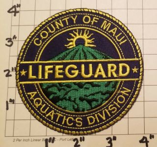 County Of Maui (hi) Aquatics Division Lifeguard Patch