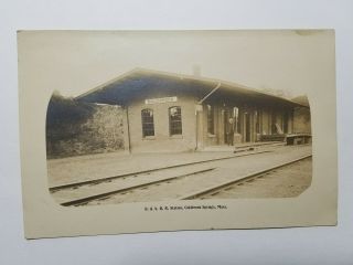 Pre 1912 Real Photo Postcard B&a Railroad Station Colebrook Springs Mass No Res