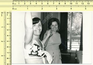 Hairy Armpit Woman Raise Hand Abstract Ladies Portrait Vintage Old Orig.  Photo