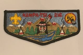 Order Of The Arrow Nampa - Tsi Lodge 216 S3 No Arrow Over Fdl Rare Flap