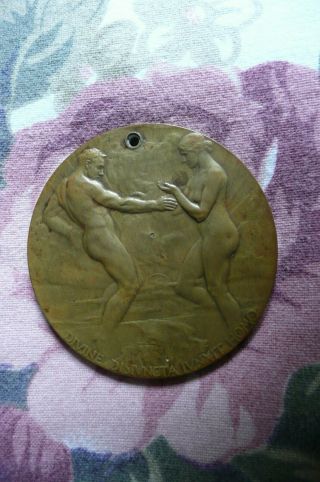 1915 Panama - Pacific Exposition San Francisco Bronze Award Medal 5